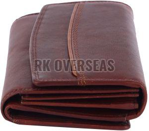 Ladies Brown Hand Leather Wallet