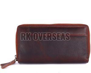 Ladies Designer Brown Leather Wallet