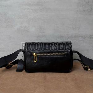 Mens Side Black Leather Bag