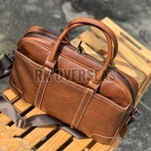 High Quality Brown Leather Laptop Bag