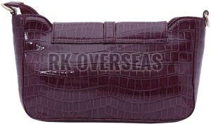 Ladies Luxury Wine Leather Cross Shoulder Bag