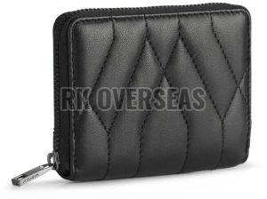 Ladies Designer Black Genuine Leather Wallet