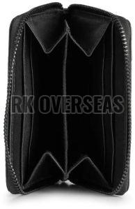 Ladies Designer Black Genuine Leather Wallet