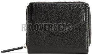 Handmade Black Leather Ladies Wallet