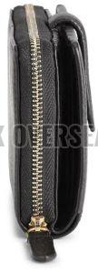 Ladies Black Long Buckle Leather Wallet