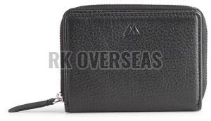 Plain Black Ladies Leather Wallet