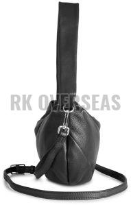 Ladies Designer Black Leather Shoulder Bag