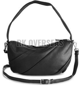 Ladies Designer Black Leather Shoulder Bag