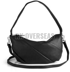 Ladies Designer Black Leather Shoulder Bag