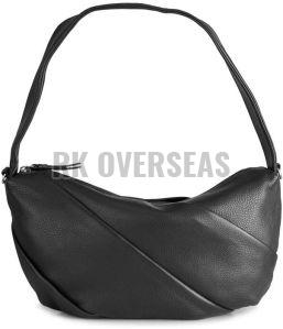 Ladies Designer Black Leather Shoulder Bag