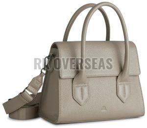 Ladies Designer Light Beige Leather Handbag