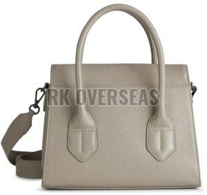 Ladies Designer Light Beige Leather Handbag