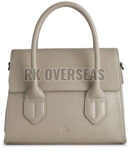 Ladies Designer Light Beige Leather Handbag
