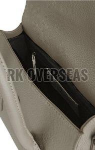 Ladies Designer Light Beige Leather Handbag