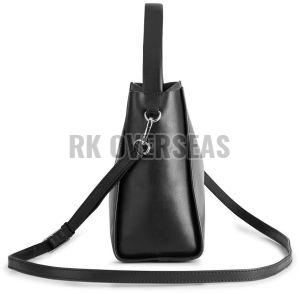 Premium Black Leather Ladies Handbag