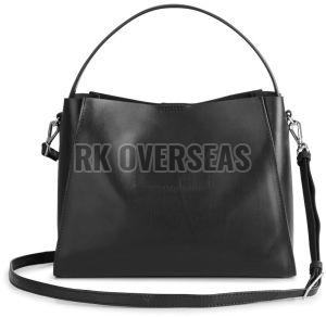 Premium Black Leather Ladies Handbag