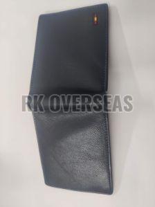 Mens Trifold Nappa Black Leather Wallet