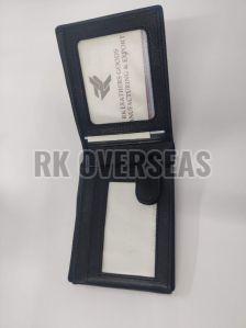 Mens Trifold Nappa Black Leather Wallet