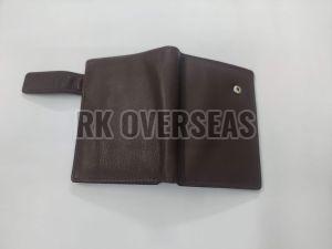 Mens Trifold Nappa Brown Leather Wallet