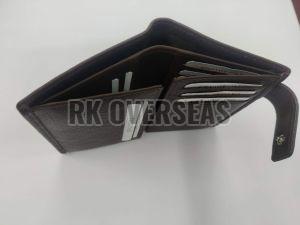 Mens Trifold Nappa Brown Leather Wallet