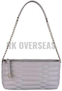 Ladies Light Purple Leather Clutch Bag