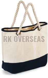 Rope Handle Cotton Canvas Tote Bag