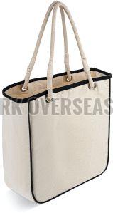 Plain Cream Cotton Canvas Tote Bag