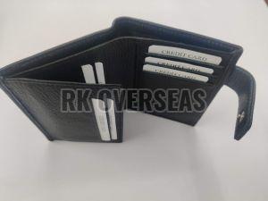 Mens Napa Bi Fold Black Leather Wallet