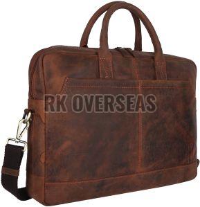 Dark Brown Leather Laptop Bag