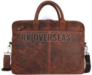 Dark Brown Leather Laptop Bag
