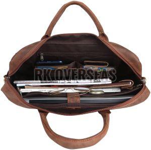 Dark Brown Leather Laptop Bag