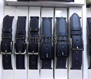 Mens Black Leather Belt
