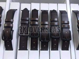 Mens Black Leather Belt