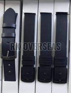 Mens Black Leather Belt