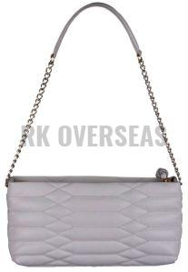 Ladies Light Purple Leather Clutch Bag