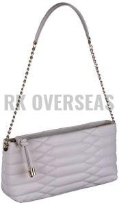 Ladies Light Purple Leather Clutch Bag