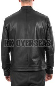 Mens Black Slim Fit Leather Jacket