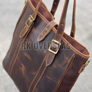 Ladies Brown Leather Tote Bag