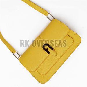 High Quality Yellow Leather Clutch Bag