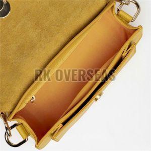 High Quality Yellow Leather Clutch Bag