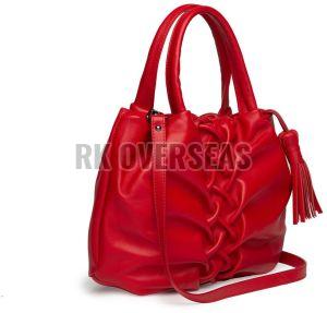 Ladies Designer Red Leather Handbag