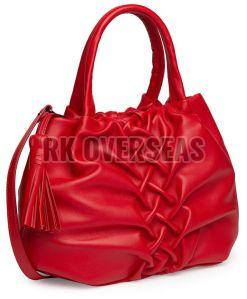 Ladies Designer Red Leather Handbag