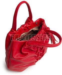 Ladies Designer Red Leather Handbag