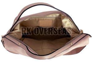 Ladies Stylish Peach Leather Handbag