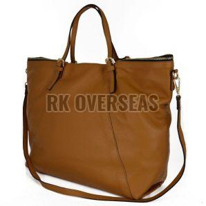 Ladies Fancy Mustard Leather Handbag