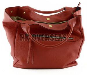 Ladies Dark Peach Leather Handbag