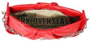 Stylish Pink Leather Clutch Bag