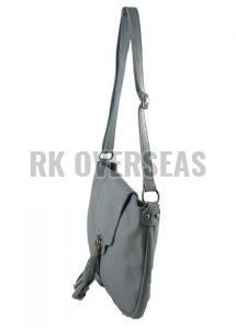 Ladies Grey Leather Clutch Bag