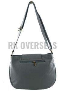 Ladies Grey Leather Clutch Bag
