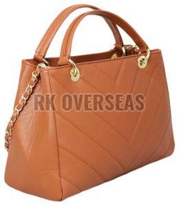 Brown Leather Ladies Clutch Bag
